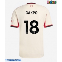 Camisa de Futebol Liverpool Cody Gakpo #18 Equipamento Secundário 2025-26 Manga Curta
